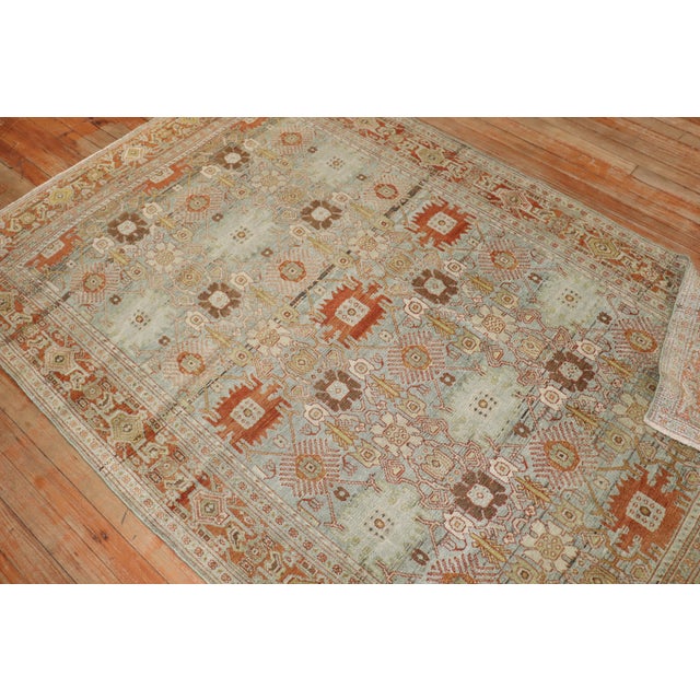 1920s Antique Zabihi Collection Persian Senneh Accent Rug For Sale - Image 5 of 8