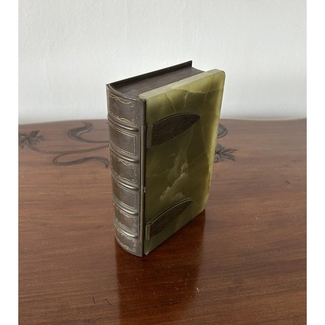 Wood Art Nouveau Jewelry Box in Onyx and Metal, 1920s For Sale - Image 7 of 18