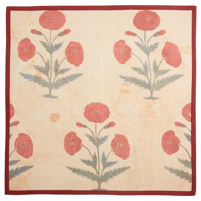 The Poppy Dinner Napkins are inspired by antique Indian textiles. Each design is printed on a heavy textured cotton and...