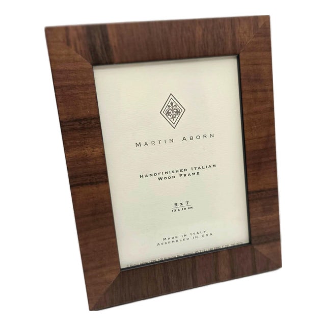 1990s Martin Aborn 5" X 7" Italian Wood Photo Frame For Sale