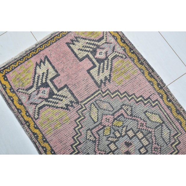 Turkish Mid 20th Century Small Oushak Anatolian Carpet For Sale - Image 3 of 5