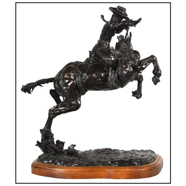The artwork here, "John T III", is a wonderful depiction of a cowboy on a bucking horse, that is saturated with acute...