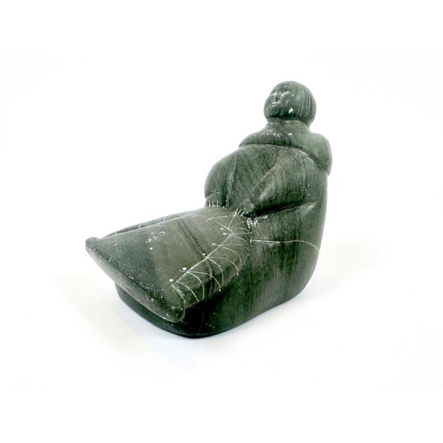 Canadian Inuit Woman Sculpture, 1960s For Sale - Image 4 of 9