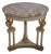 Vintage Louis XVI Marble Top Round Lamp Table W. Swans For Sale