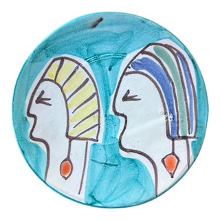 Vintage Midcentury Italian Desimone Style Plate For Sale