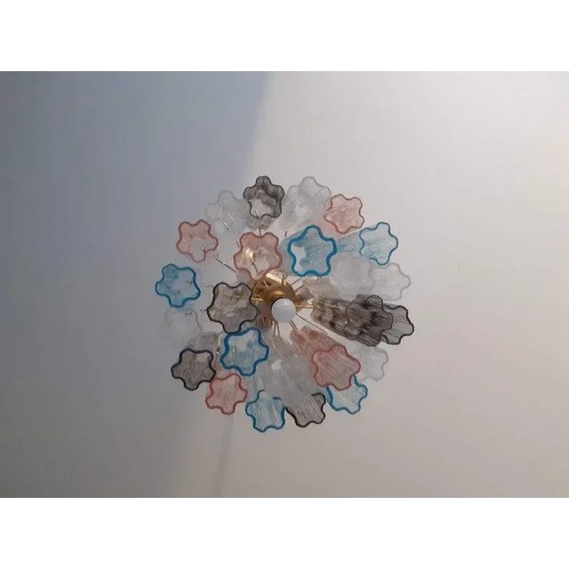 Murano Contemporary Murano Glass Sputnik Chandelier Multicolors, Mazzega Style For Sale - Image 4 of 8