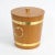 Vintage ice bucket with lid. Made of teak with brass fittings and aluminium lining.