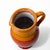 Vintage Red Orange Ceramic Pitcher Vase / Mid Century Pottery Jug / Two Tone Glazed Decorative Vessel For Sale In Los Angeles - Image 6 of 6