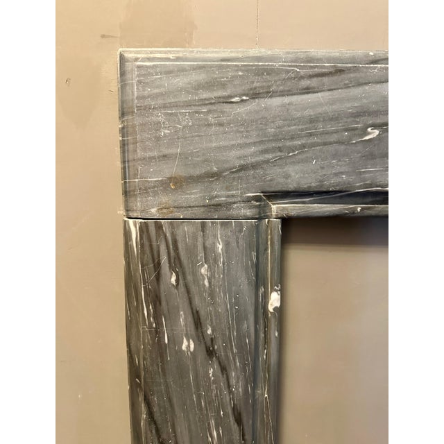 Antique Bardiglio Marble Georgian Style Fireplace, 1850 For Sale - Image 10 of 12