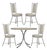 Vintage Hollywood Regency Chrome Metal Faux Bamboo Dining Kitchen Set - 5 Pc Set For Sale