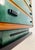 Italian Chest of Drawers in Emerald Green Parchment and Walnut with Black Details, 1950s For Sale - Image 9 of 15