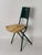 Green Mia Folding Chair with Rush Seat attributed to Giorgio Cattelan, Italy, 1980s For Sale - Image 4 of 18