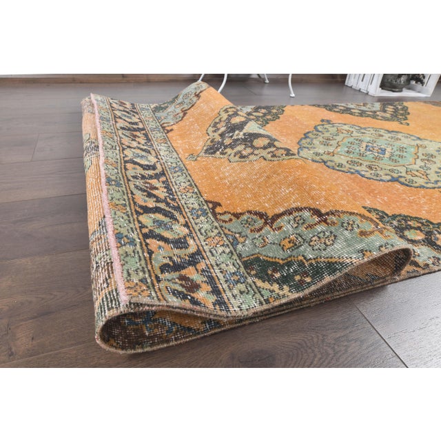 Textile 1960s Turkish Hand-Knotted Oriental Runner Rug For Sale - Image 7 of 8