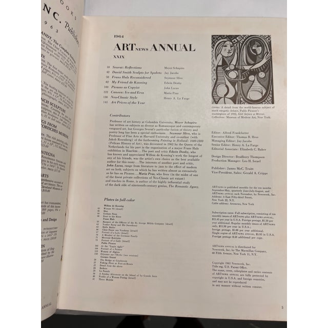 1964 Art News Annual XXIX Seurat, Smith, Hals, De Kooning, Picasso, Canova, and others. 162 pages including full color...