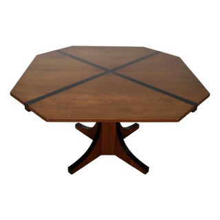 1960’s Mid-Century Modern John Kapel Walnut X Dining Table For Sale