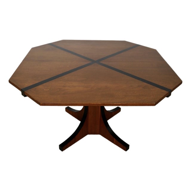 1960’s Mid-Century Modern John Kapel Walnut X Dining Table For Sale