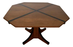 1960’s Mid-Century Modern John Kapel Walnut X Dining Table