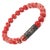 Sterling Silver Evil Eye & Red Jasper Stone Beaded Bracelet For Sale In Miami - Image 6 of 7