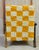 Custom Moroccan Chair in Mustard Yellow and Creamy White Checkered Wool For Sale - Image 4 of 9