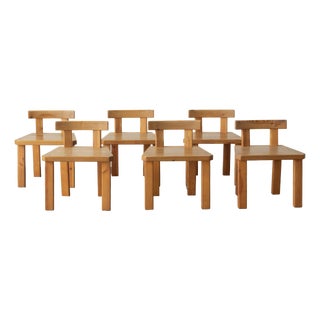 Vintage Dining Chairs by Roland Wilhelmsson, 1970s, Set of 6 For Sale