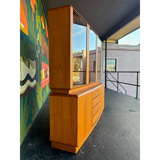 Nordic Furniture Teak Illuminated Hutch For Sale In Tampa - Image 6 of 11