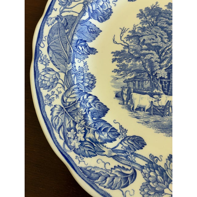 1990s Spode Rural Scenes Decorative Plates - A Pair For Sale - Image 9 of 13
