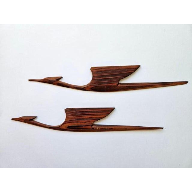 Mid-Century Wooden Wall Sculptures of Birds, 1960s For Sale - Image 9 of 16