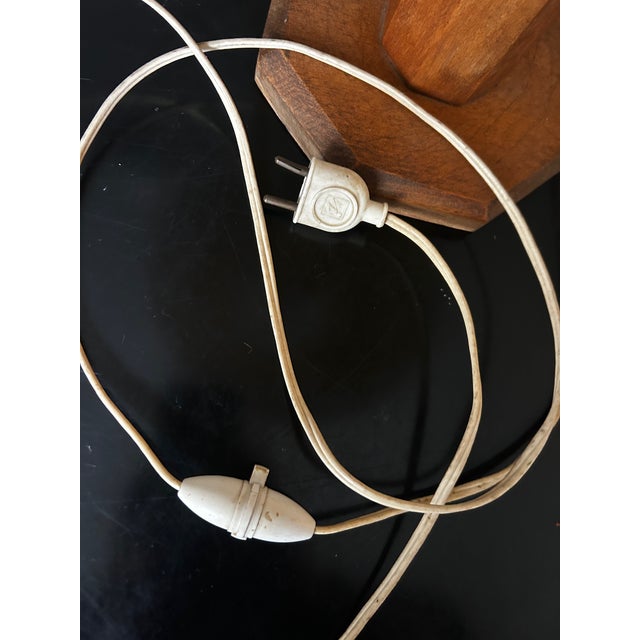Modernist Wooden Lamp, 1940s For Sale - Image 10 of 11