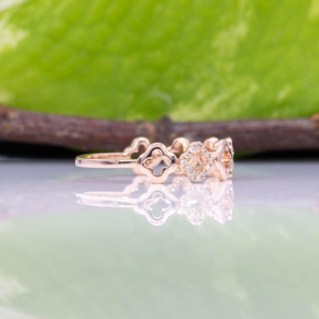 Metal Natural Diamond Band in Solid 14k Gold | Earth-Mined Diamonds For Sale - Image 7 of 9