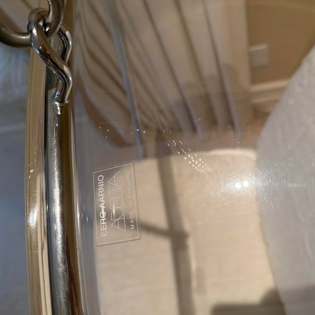 Transparent Iconic Eero Aarnio Silver Bubble Chair For Sale - Image 8 of 9