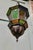 North African Stained Glass Hanging Lantern Lamp Shade The shade has 8 sides in beautiful colours of glass, it can be used...