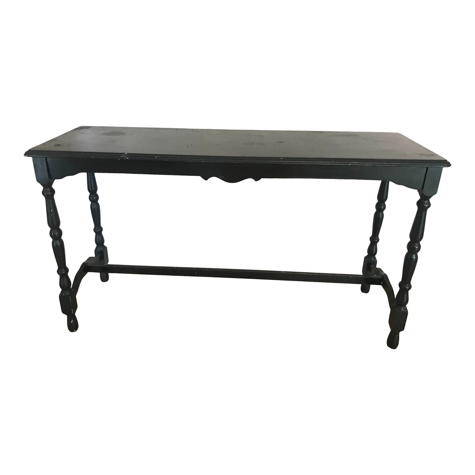 Antique Black Entrance Table | Chairish