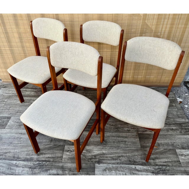 1980s Mid-Century Danish Modern Style Dining Chairs by Benny