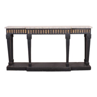 English Breakfront Console Table For Sale