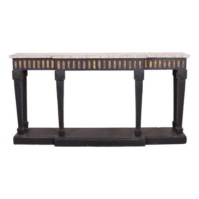 English Breakfront Console Table For Sale