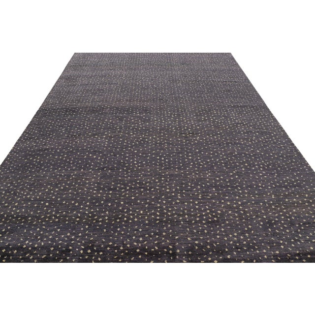 2010s Rug & Kilim’s Moroccan Style Rug in Black With Cream White All-Over Patterns For Sale - Image 5 of 7