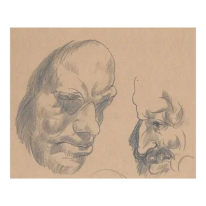 1930s Paul Travis Portait Study Drawing