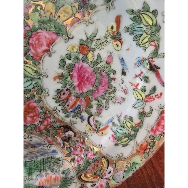 Ceramic Antique Chinese Porcelain 120 Years Oval Dish For Sale - Image 7 of 10