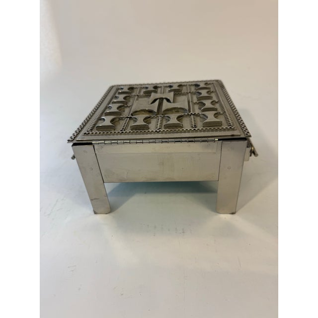 Stainless Steel Folk Art Box by Stanley Szwarc 1999 For Sale - Image 4 of 9