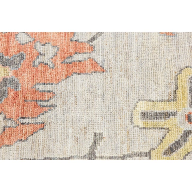 Contemporary Oushak Transitional Rug Muted Earth Tones & Large Floral Medallions For Sale - Image 4 of 11