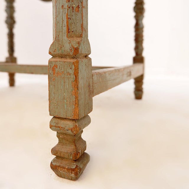 Gray 20th Century Wood Side Table with 2 Drawers For Sale - Image 8 of 17
