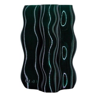 Large Forest Green Magma Vase by Mana For Sale