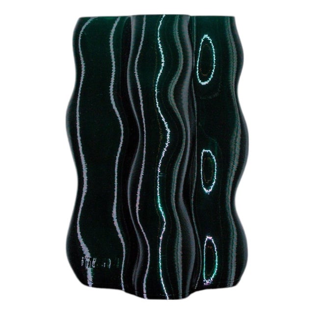 Large Forest Green Magma Vase by Mana For Sale