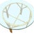 Restored Mid-Century Round Glass Top 3-Strand Rattan Dining Table For Sale - Image 4 of 7