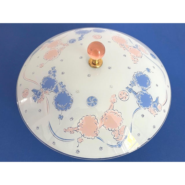 Traditional 1950s Poodles Ceiling Light For Sale - Image 3 of 15