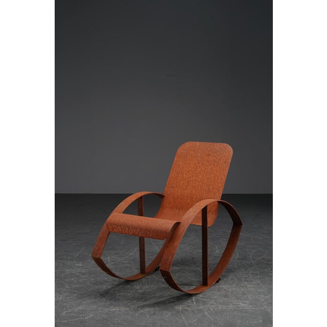 Metal Vintage Metal Rocking Chair For Sale - Image 7 of 18