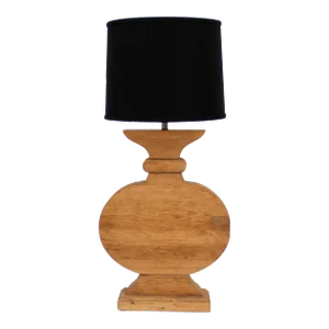 French Oak Monumental Architectural Table Lamp in Taste of Moreux