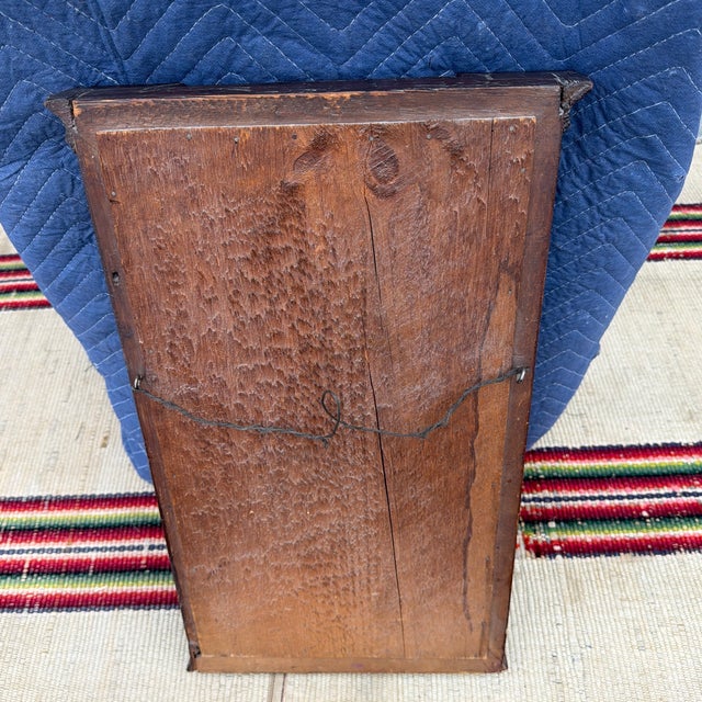 Antique Pennsylvania Country Federal Two-Part Hall Mirror With Reverse Painted Églomisé Panel, Circa 1820s For Sale - Image 11 of 12