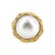 Circa 1980's Tiffany & Co. 18K gold ring. The centerpiece is a mabe white South Sea pearl set in an intricate yellow gold...
