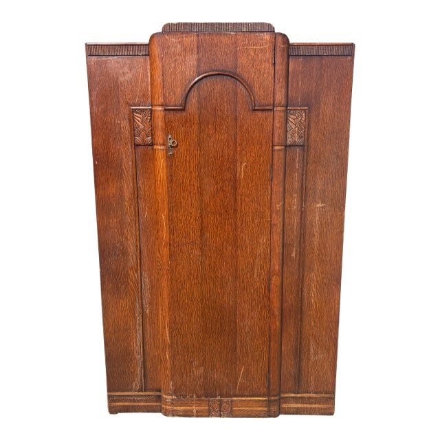 Victorian English Armoire Wardrobe With Mirror For Sale